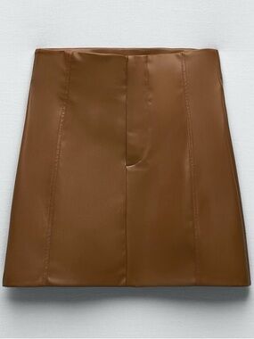 Zara Faux Leather Mini Skirt Spring Summer